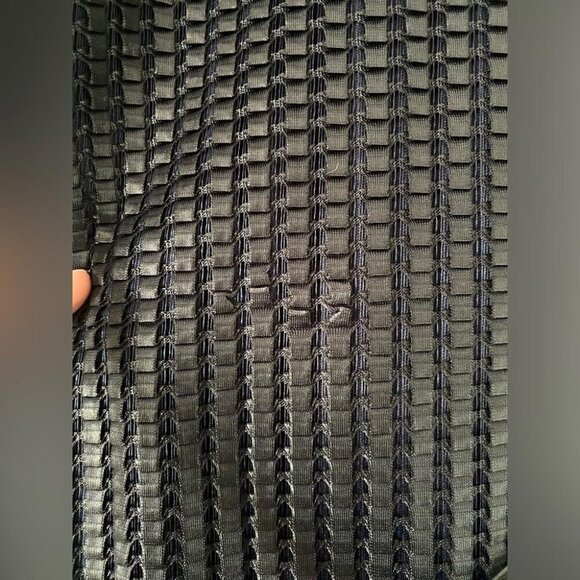 COCO & Tashi Knit Mini Dress Sz Medium Dark Blue Sleeveless V-Neck Belted - Picture 8 of 13